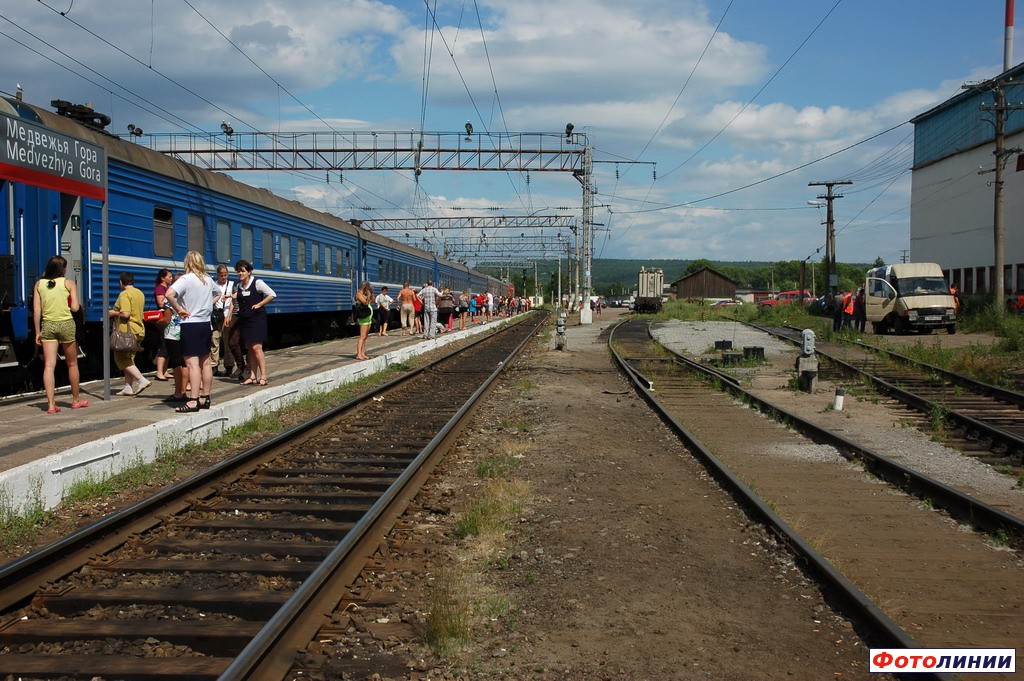Вид станции в сторону Мурманска