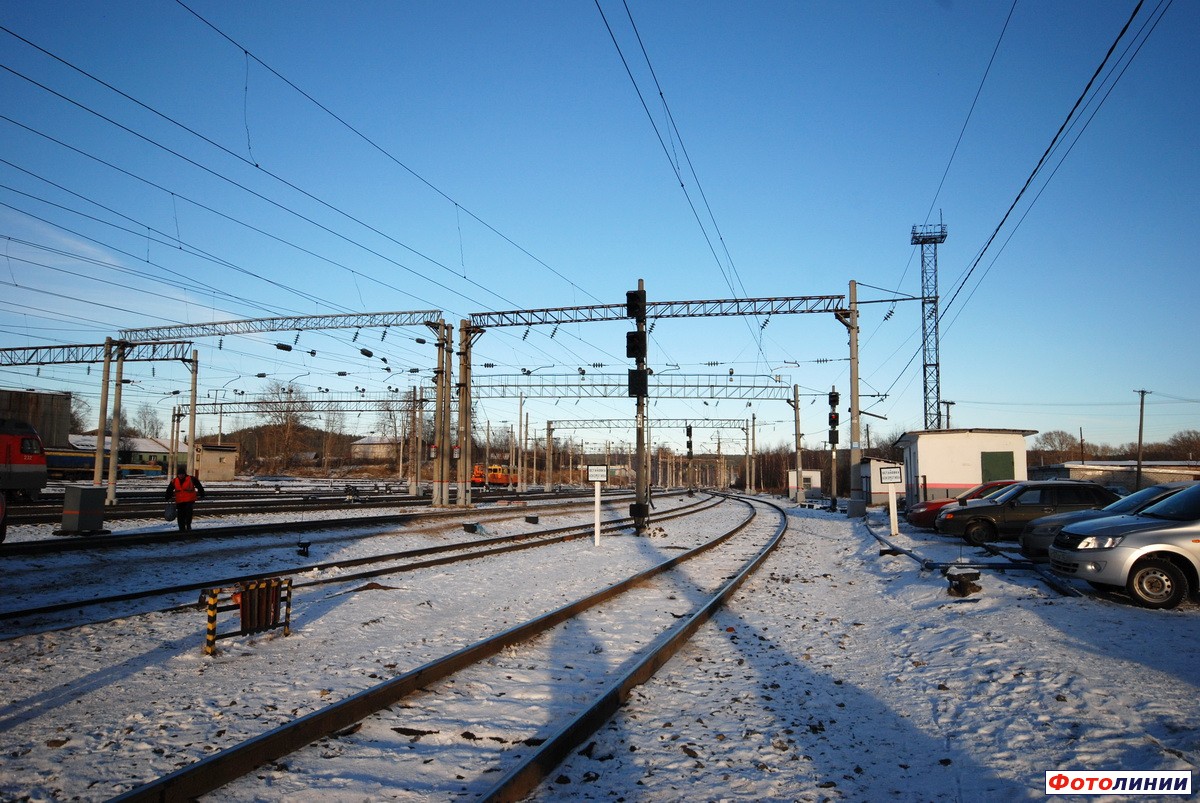 Вид станции в сторону Беломорска
