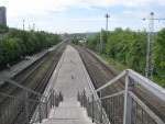 станция Мурманск: Вид с мостового перехода в сторону Колы