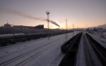 станция Мурманск: Вид грузового парка на юг