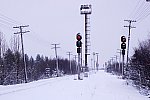 станция Апатиты I: Предупредительные к горочным светофоры ПГ3 и ПГ4