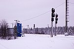 станция Апатиты I: Предупредительные к горочным светофоры ПГ7, ПГ5 и ПГ6