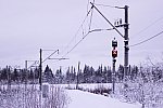 станция Апатиты I: Входной светофор ЧБ со стороны блок-поста 1256 км