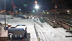станция Мурманск: Грузовая площдка у морского порта, вид ночью