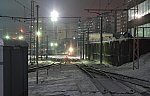 станция Мурманск: Вид из пассажирского парка на север ночью