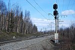 станция Лапландия: Входной светофор Ч со стороны Оленегорска