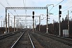 станция Оленегорск: Маршрутный светофор ЧМIIА и входной светофор ЧК