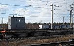 станция Оленегорск: Маневровая вышка и здания ПЧ в южной части станции