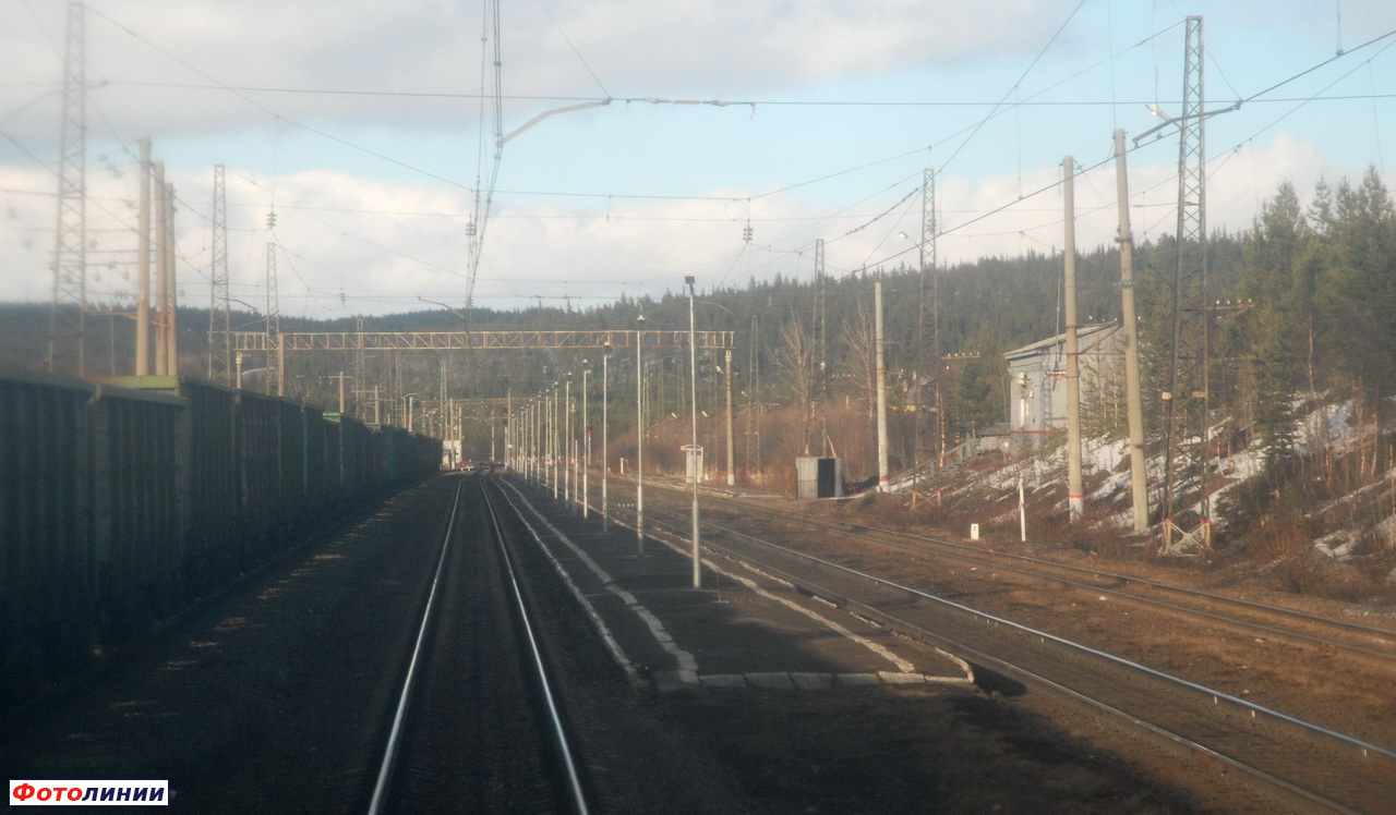 Вид платформы на север