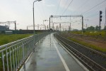 станция Волховстрой II: Платформа петрозаводского направления, вид в сторону реки Волхов
