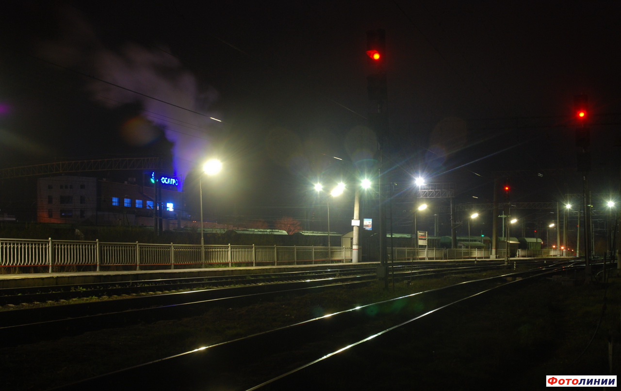 Маршрутные светофоры Н1М, Н2М и Н3М на северном направлении станции, вид в сторону Волховстроя I