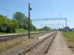 станция Погорельцы: Вид платформ в сторону Минска
