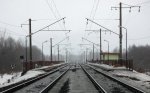 о.п. Станьково: Вид платформ в сторону Минска