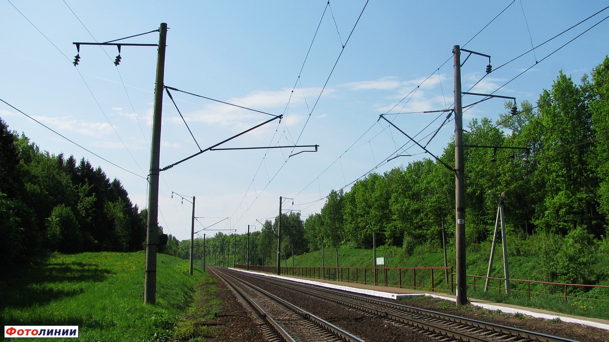 Платформа в направлении Баранович, вид со стороны Помыслища