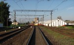 станция Городея: Вид с переезда в сторону Баранович