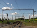 станция Городея: Вид с переезда в сторону Минска