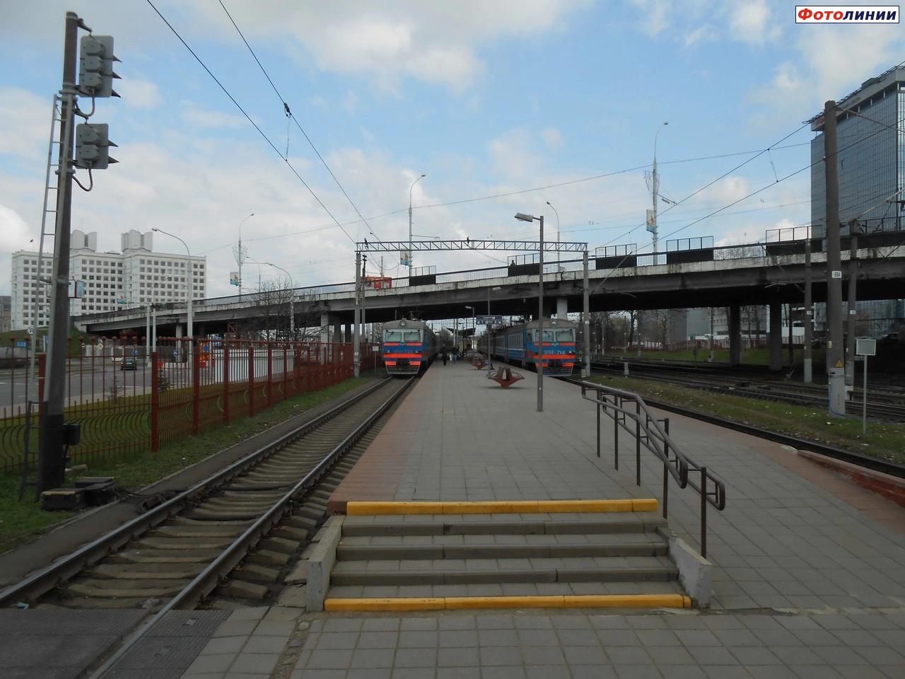 Вид с середины платформы в сторону Орши и Осиповичей