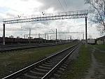 станция Минск-Сортировочный: Вид в сторону Барановичей от платформы Институт Культуры
