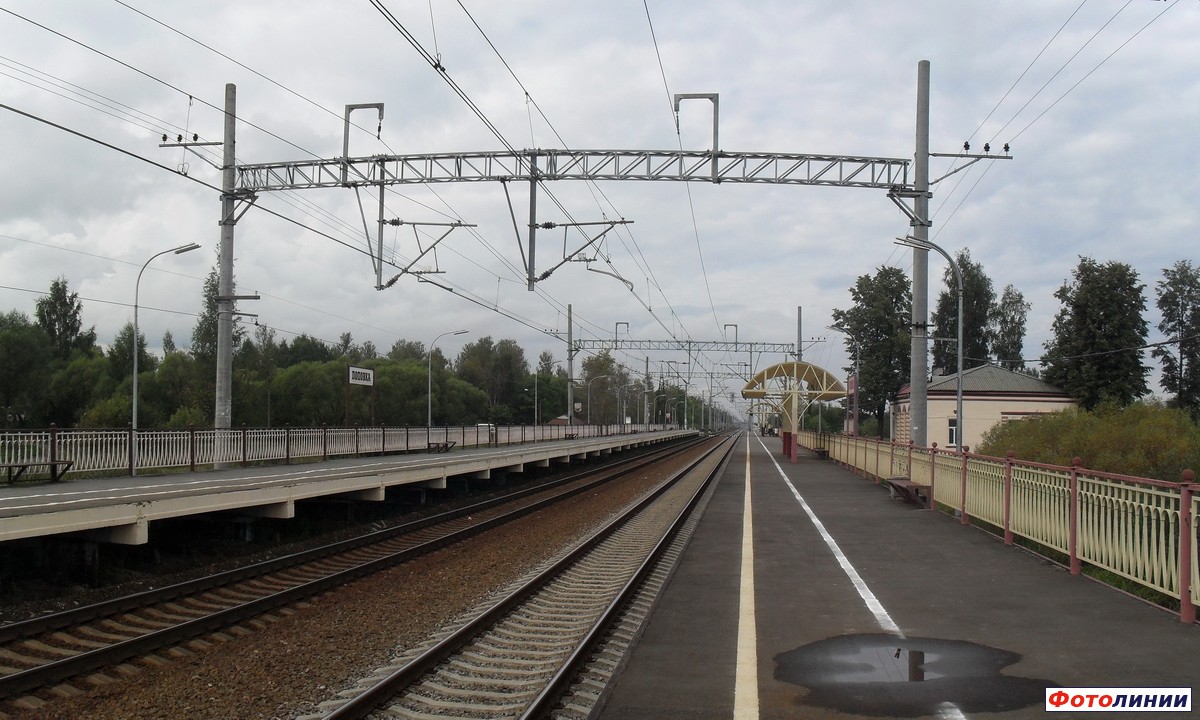 Вид с 3-ей платформы в направлении С.-Петербурга