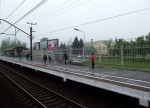 станция Колпино: Первая платформа, вид в нечётном направлении