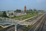 станция Окуловка: Третья платформа (для поездов на ст. Неболчи), вид в сторону Бологого