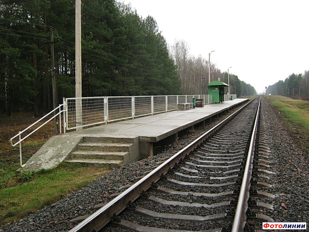 Путь и платформа. Вид в сторону Баранович