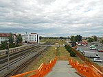 Вид с пешеходного моста в сторону Вильнюса