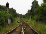 станция Невдубстрой: Вид с подъездных путей в сторону Мги