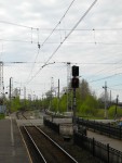 станция Ораниенбаум: Нечётный маршрутный светофор НМ2. Вид в сторону Бронки