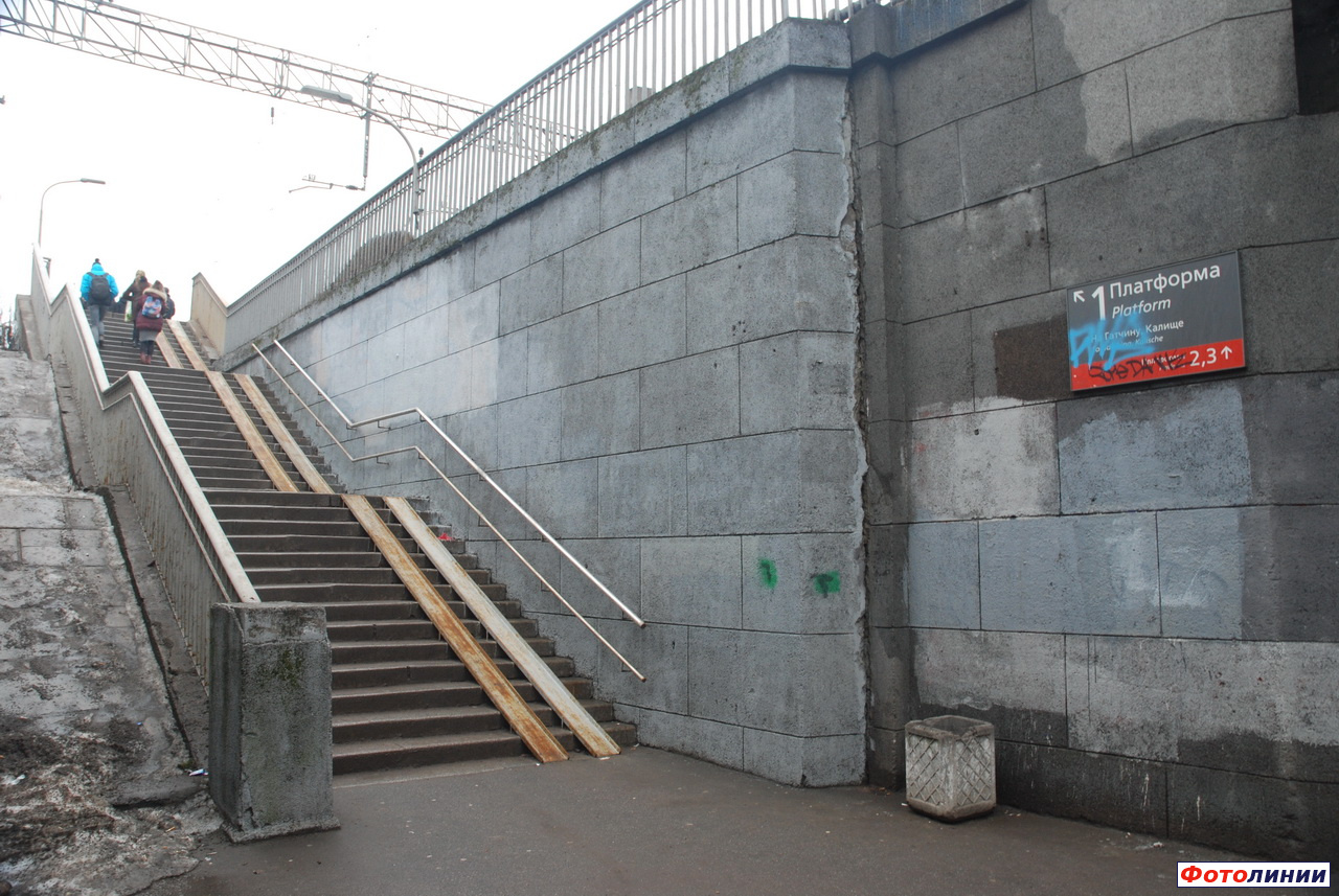Выход на первую платформу со стороны Ленинского проспекта