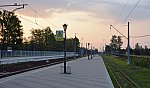 станция Новый Петергоф: Вид с платформы № 2 в сторону Санкт-Петербурга