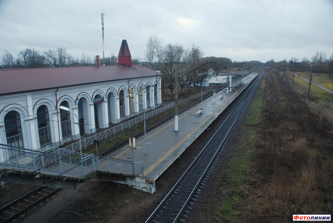 Вид станции в сторону Гатчины-Варшавской