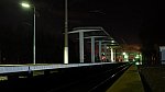 станция Александровская: Вид платформы в сторону Санкт-Петербурга ночью