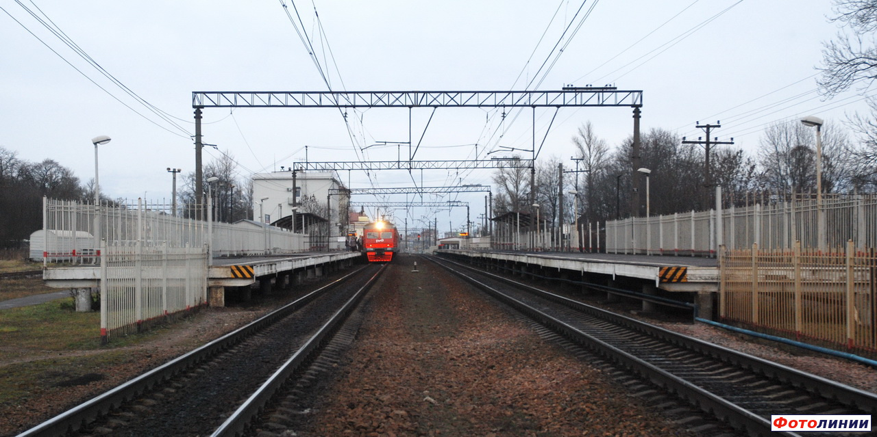 Вид платформ в сторону Санкт-Петербурга