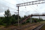 станция Мшинская: Переходной мост, вид в сторону Гатчины