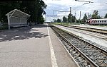 станция Луга I: Низкие южные платформы, вид в нечётном направлении