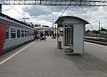 станция Луга I: Пассажирский павильон на четвёртой платформе, вид в нечётном направлении