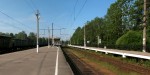 станция Мельничный Ручей: Вид со 2-ой платформы в сторону Санкт-Петербурга