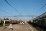станция Ржевка: Платформа, вид в направлении С.-Петербурга