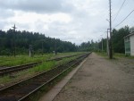 станция Хийтола: Первая платформа. Вид в сторону Кузнечного, Бородинского