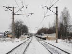 станция Ручьи: Вид на платформы со стороны Пискарёвки/Полюстрово