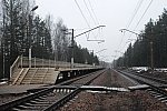 Вид платформы приозерского направления в сторону Санкт-Петербурга