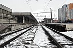 станция Девяткино: Вид платформ приозерского направления в сторону Приозерска