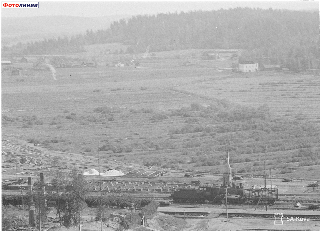 Панорама станции. Вид с холма Линнавуори