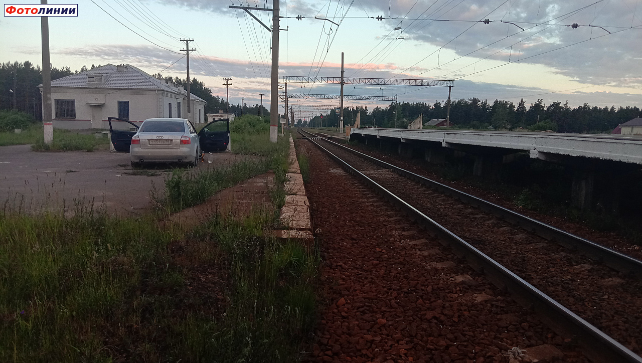 Финская пассажирская платформа. Вид в сторону Лосево I