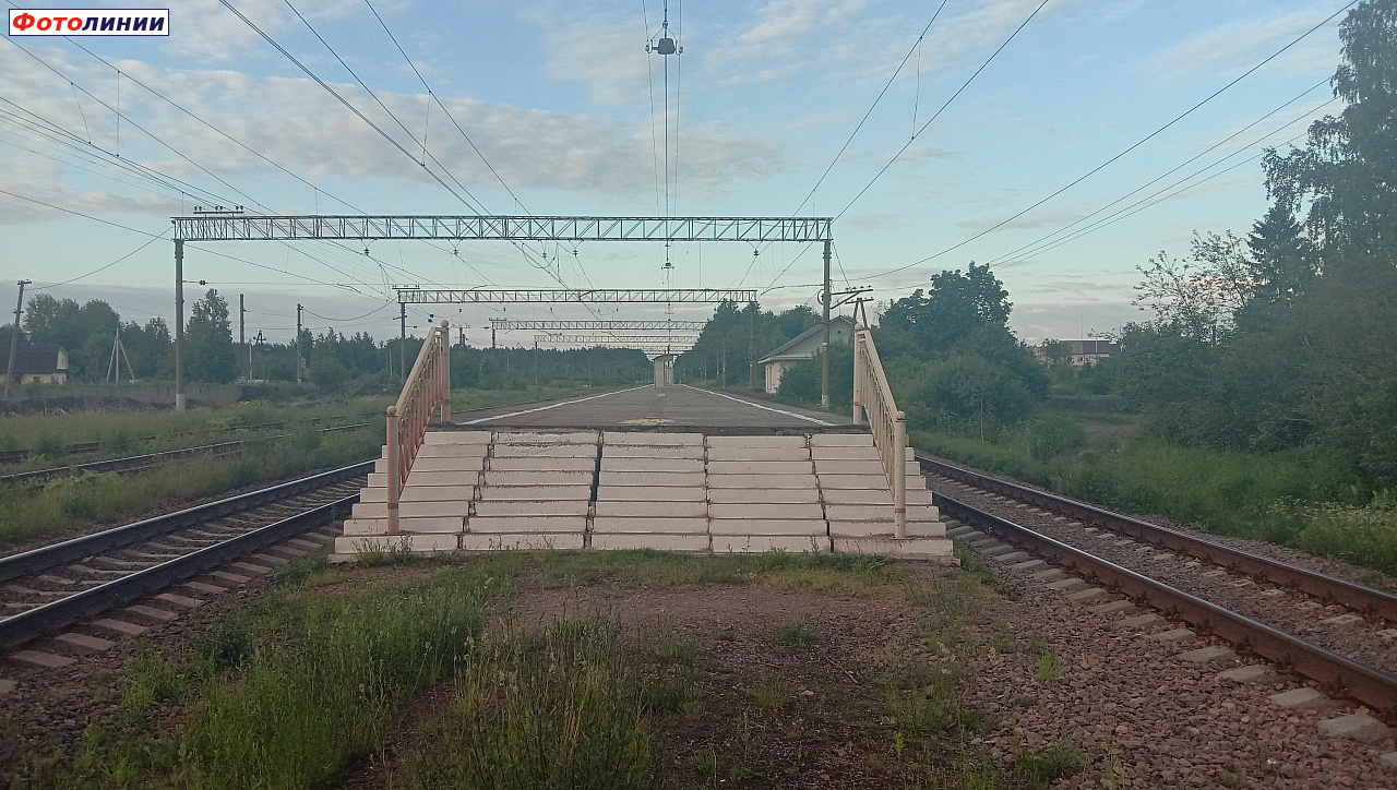 Пассажирская платформа. Вид со стороны Приозерска