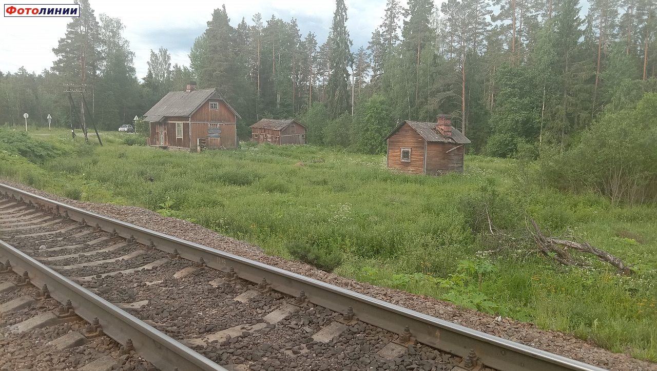 Финские постройки возле бывшего остановочного пункта
