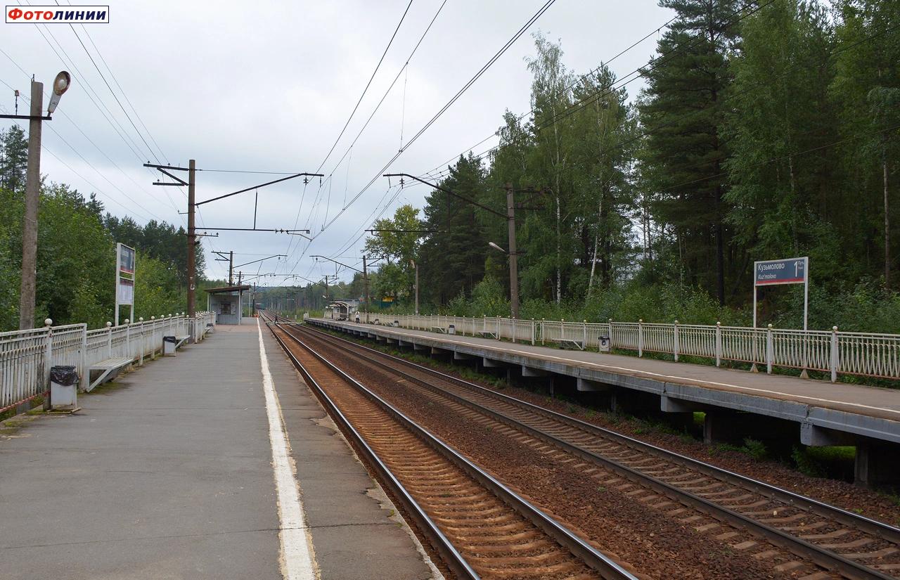 Вид в сторону Приозерска с платформы № 2