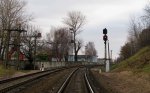 станция Мозырь: Входные светофоры Ч и ЧД, вид со стороны Козенок