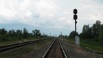 станция Ельск: Входные светофоры ЧД и Ч (вид со стороны Словечно)